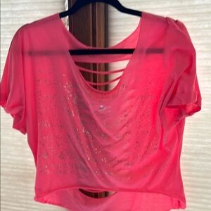 Women's Pink Sheer Top